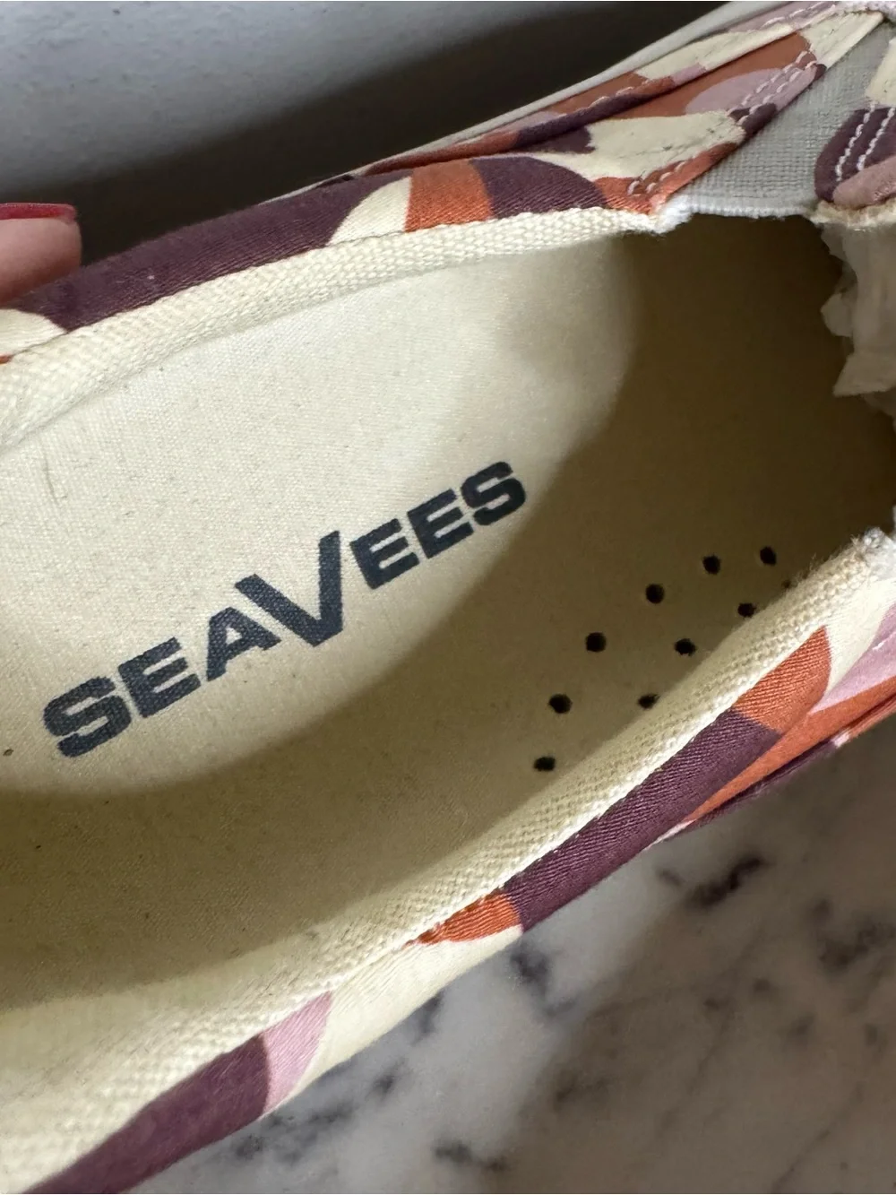 Seavees x Cecile Gariepy Hawthorne Slip On Shoes Mens Size 8.5 Fabric Upper Camo